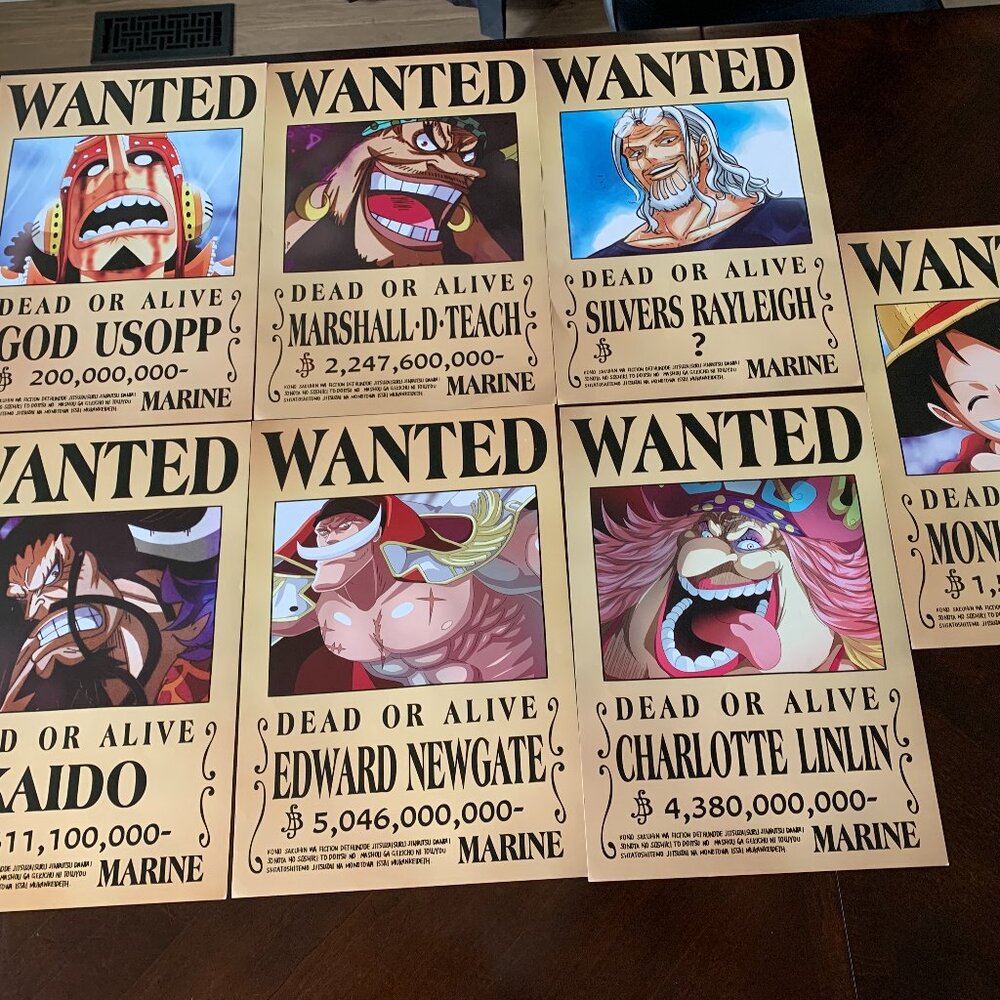 Lot of 7 One piece Anime Posters 11.25" x 16.5" Japanese Manga